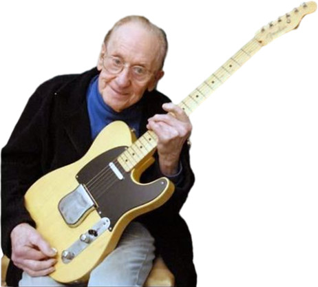 Les Paul hold a Fender NoCaster